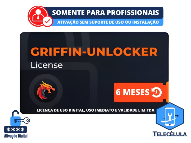 Sem Imagem - GRIFFIN UNLOCKER ATIVA��O DE USO 6 MESES - SOLU��O PODEROSA XIAOMI, HUAWEI, OPPO, SAMSUNG